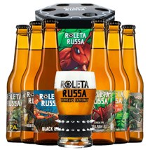Kit Tambor de Roleta Russa - Compre 6 Cervejas + Copo Oficial da Marca